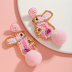 Пасхальные серьги-гвоздики из пластика&nbsp;FS-WG10DBA-01