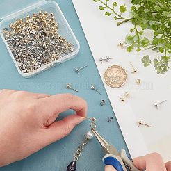 120 шт. 2 шт. фурнитура для сережек-гвоздиков из нержавеющей стали 304 в форме шарика&nbsp;STAS-UN0028-90