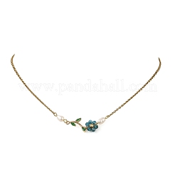 Collar con colgante de rama de acero inoxidable 304 con cadena de cable&nbsp;NJEW-JN06415