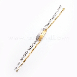 Ионное покрытие (ip) пары 304 нержавеющая сталь id браслеты наборы&nbsp;X-BJEW-I283-08