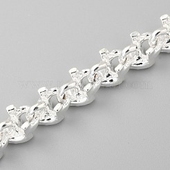Lega braccialetti di collegamento del cuore&nbsp;BJEW-Z009-01S