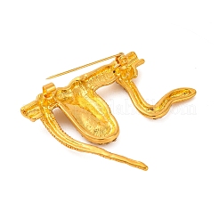 Брошь из цинкового сплава с кристаллами и стразами&nbsp;LS-JEWB-U010-02G-01