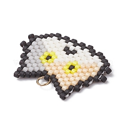 Подвески ручной работы из стеклянных бусин в форме головы кошки&nbsp;PALLOY-MZ00933-04