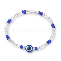 3 шт. эластичные браслеты из стеклянных бусин&nbsp;BJEW-MZ00282