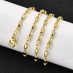 Ожерелья из латунных звеньев-колонн толщиной 2 мм&nbsp;NJEW-M108-02G