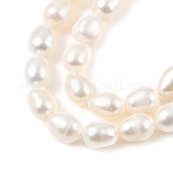 Fili di perle di perle d'acqua dolce coltivate naturali&nbsp;PEAR-I007-01B-04B
