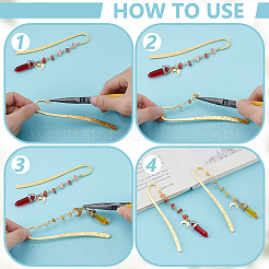Наборы для самостоятельного изготовления подвесок-пулей из смешанных натуральных камней&nbsp;DIY-NB0013-96