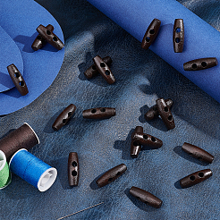 Риса деревянные пуговицы&nbsp;BUTT-WH0020-14