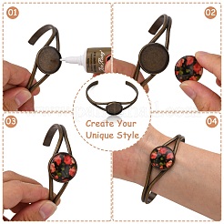Accessoire de bricolage de bracelet en laiton&nbsp;MAK-WH0007-05AB