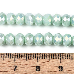 Антикоррозийные гальванические стеклянные бусины рондель&nbsp;EGLA-T021-6mm-17-06