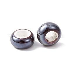 Гальванизированные фарфоровые европейские бусины ручной работы&nbsp;PORC-K010-07