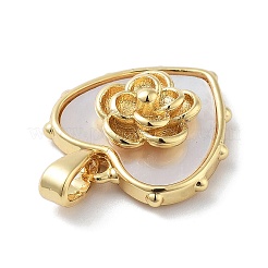 Подвески из латуни из натуральных ракушек&nbsp;KK-F877-06G