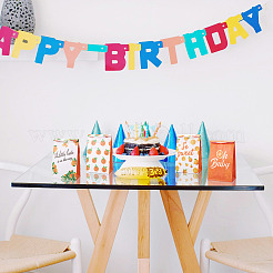 12 шт. 4 подарочных бумажных мешочка для конфет с фруктовым принтом в виде прямоугольника на день рождения&nbsp;ABAG-TA0001-69