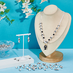 120 шт. фарфоровые бусины ручной работы с принтом&nbsp;PORC-UN0001-05B