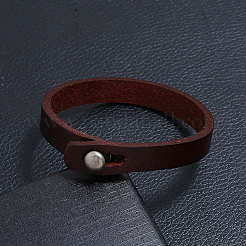 1 шт. панк ретро этнический стиль кожаный браслет ручной работы пара литературный ремешок на руку для мужчин&nbsp;BJEW-CL0001-02A