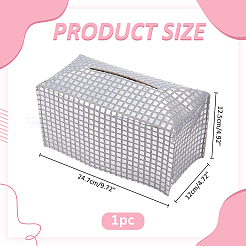 Складные коробки для хранения салфеток из блестящей искусственной кожи и пайеток&nbsp;ABAG-ME0001-07B