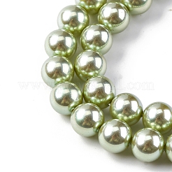 Brins de perles de verre nacrées plaquées UV&nbsp;GLAA-F128-01B-T21
