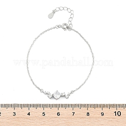 Bracelets à maillons en argent sterling avec micro pavé de zircones cubiques&nbsp;BJEW-V008-02P