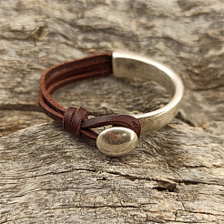 Плоские круглые браслеты из сплава&nbsp;FS-WG7E36B-01-1