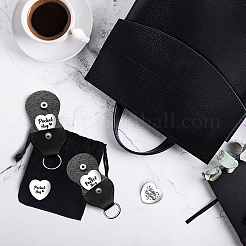 Набор памятных монет из нержавеющей стали с двусторонней гравировкой в виде сердца AJEW-GL0002-01L