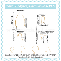 Крючки для сережек из нержавеющей стали 304&nbsp;STAS-UN0001-34G