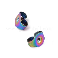 Dadi auricolari in acciaio inossidabile 304 color arcobaleno&nbsp;STAS-TAC0001-28