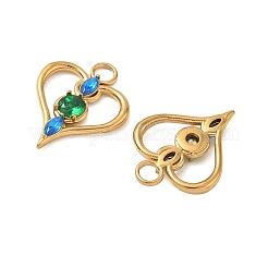 Colgantes de rhinestone de acero inoxidable 304&nbsp;RB-CBAC830-01G