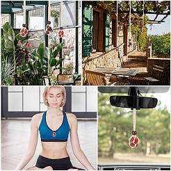 6 шт. регулируемый вощеный шнур макраме мешочек пустой держатель для камней изготовление ожерелья&nbsp;NJEW-BBC0001-08A