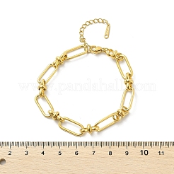 Браслеты из овальной цепочки из нержавеющей стали 304 для женщин&nbsp;BJEW-P348-01C-G