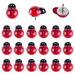 30 шт. пластиковые кнопки для рисования божьих коровок&nbsp;AJEW-SC00067