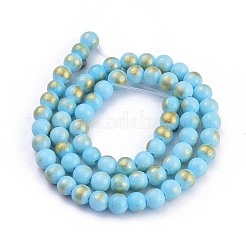 Natur Mashan Jade Perlen Stränge&nbsp;G-P232-01-J-6mm