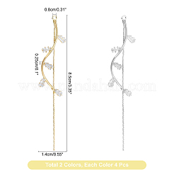 8 шт. 2-х цветные латунные длинные подвески с кисточками&nbsp;KK-NB0002-54