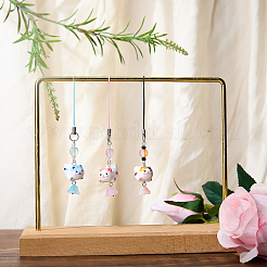 3 Stück handgefertigte Handygurte aus Bunte Malerei und Glas&nbsp;HJEW-JOY00006