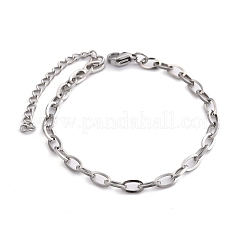 Anlaufgeschütztes 304 Edelstahl-Kettenarmband für Männer und Frauen&nbsp;BJEW-E031-05C-P