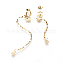 Boucles d'oreilles à tige en acier inoxydable 304&nbsp;EJEW-E248-19G