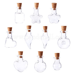 10 шт. 10 стиля мини-контейнеры для бутылок из боросиликатного стекла&nbsp;BOTT-TA0001-01