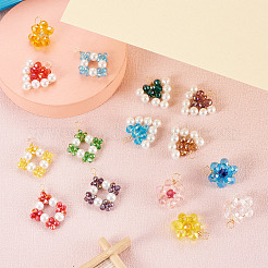 30 pendentif en verre galvanisé et perles de verre enroulées de fil de style 15&nbsp;FIND-CD0001-41