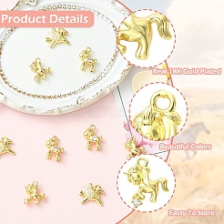 9 Stück 3 Stile Messing Micro Pave klare Zirkonia Charms&nbsp;KK-YW0004-65