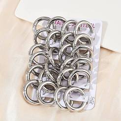 Pendientes de aro pulidos de acero inoxidable 202&nbsp;EJEW-M106-02P-07