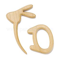 Broches en bois de lapin&nbsp;JEWB-C010-04