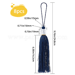 8 шт. полиэстеровая подвеска-кисточка&nbsp;AJEW-GF0004-66C