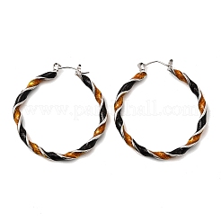 Серьги-кольца из сплава с эмалью&nbsp;LS-EJEW-P319-06P