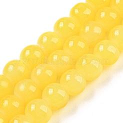 Выпечки окрашены имитация нефрита стекловолокна круглый шарик&nbsp;DGLA-Q021-6mm-24