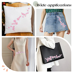 4 Stück bestickte Polyester-Kragendekoration zum Aufnähen/Aufbügeln.&nbsp;DIY-GF0006-08C