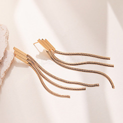 Серьги-гвоздики в виде змеиной цепочки из нержавеющей стали 304 с кисточкой&nbsp;WGAC4E7-01