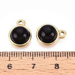 Полукруглые подвески из натурального черного оникса&nbsp;STAS-N109-213F-G