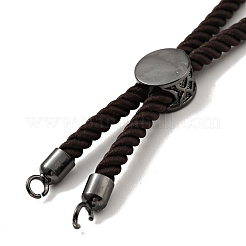 Наполовину готовые браслеты-слайдеры из скрученной миланской веревки&nbsp;FIND-G032-01B-19