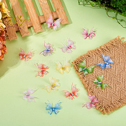 56 stücke 8 farben tuch schmetterling ornament zubehör&nbsp;DIY-TA0014-28