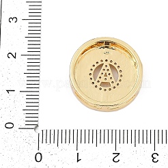 Micro latón allanan charms de la diapositiva de circonio cúbico&nbsp;KK-I723-51G-02
