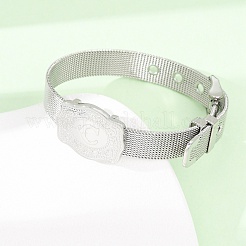 Браслеты-цепочки для часов из нержавеющей стали 304 для женщин и мужчин&nbsp;BJEW-P386-09P-C